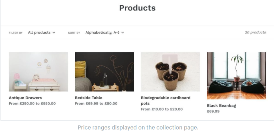 How to Display Price Ranges on Shopify Collection Pages